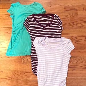 Lot of size small short sleeve maternity shirts
